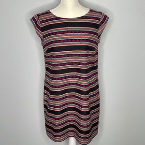 Banana Republic Midi Dress.  Dark Academia. Size 4.  Lined.  Geometric design.